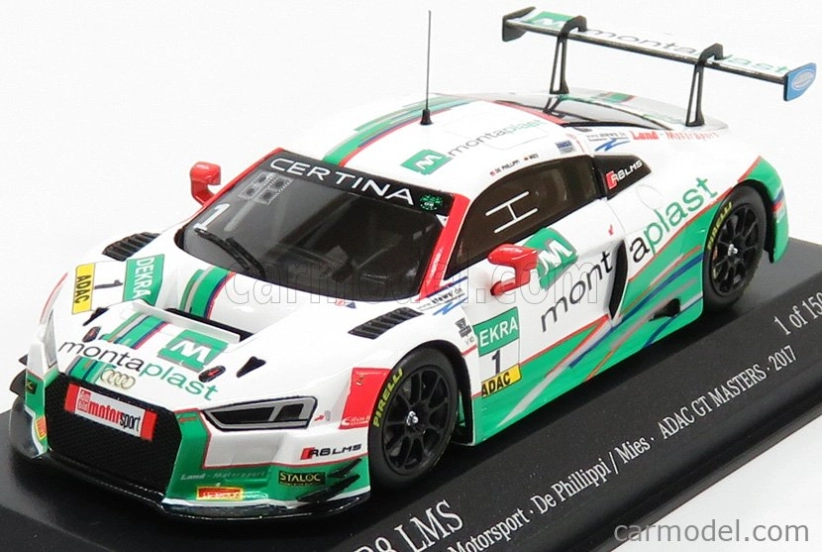 Minichamps Audi R8 Lms Ultra Team Montaplast Motorsport N 1 Adac Gt Masters 2017 De Phillippi - Mies 1:43 Bielozelená