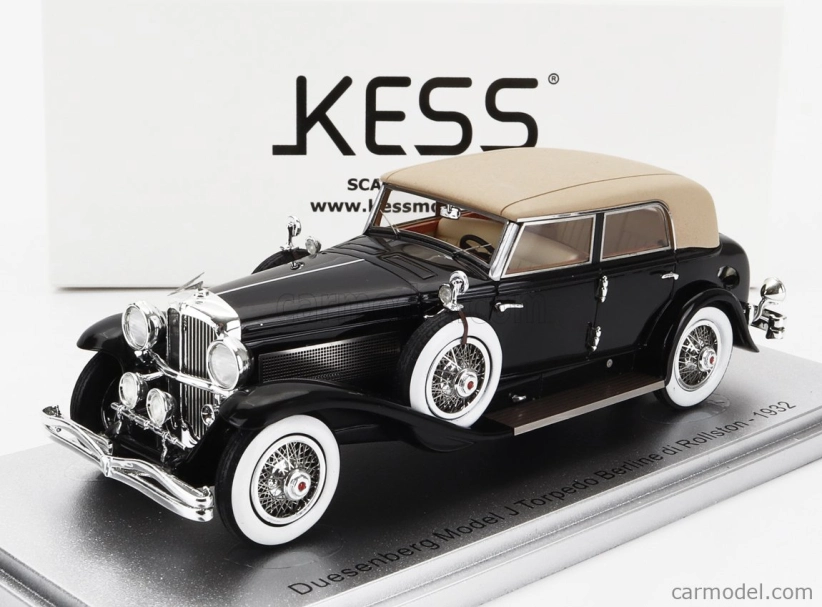 Kess-model Duesenberg Model J Torpedo Berline Rollston 1932 1:43 Čierna béžová