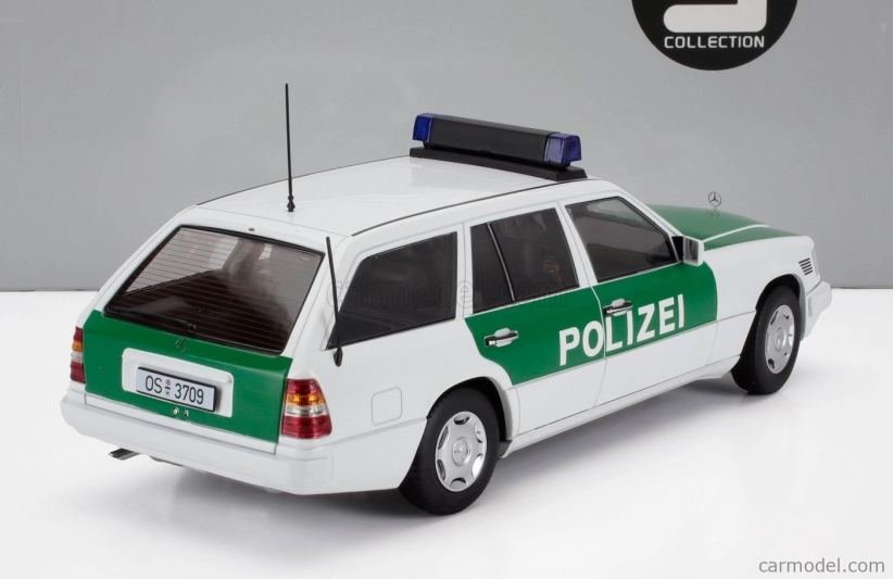 Triple9 Mercedes Benz E-class (s124) T-model Sw Station Wagon Polizei 1995 1:18 Bielozelený