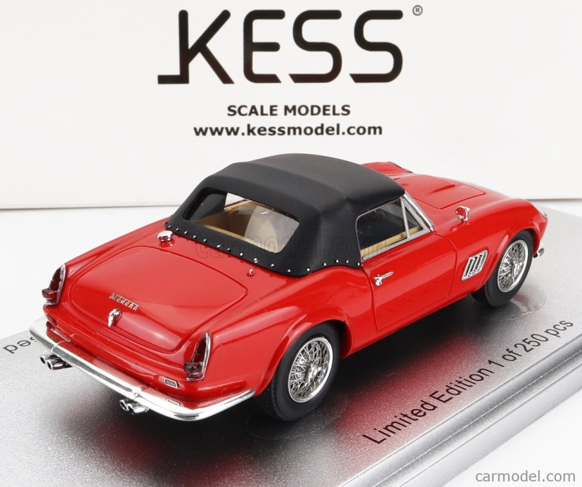Kess-model Modena 250gt California Spider uzavretý 1961 1:43 Červená čierna