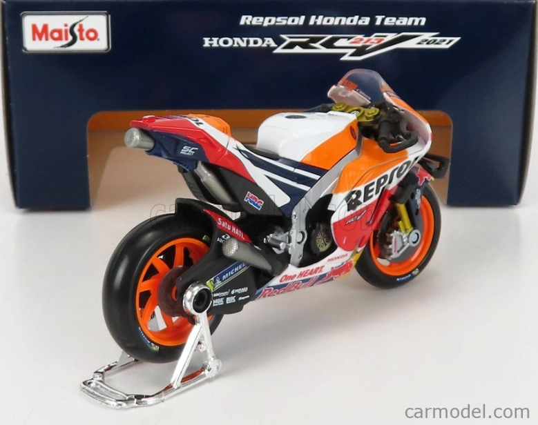 Maisto Honda Rc213v Repsol Honda Team N 93 Motogp 2021 Marc Marquez 1:18 oranžovo-červená