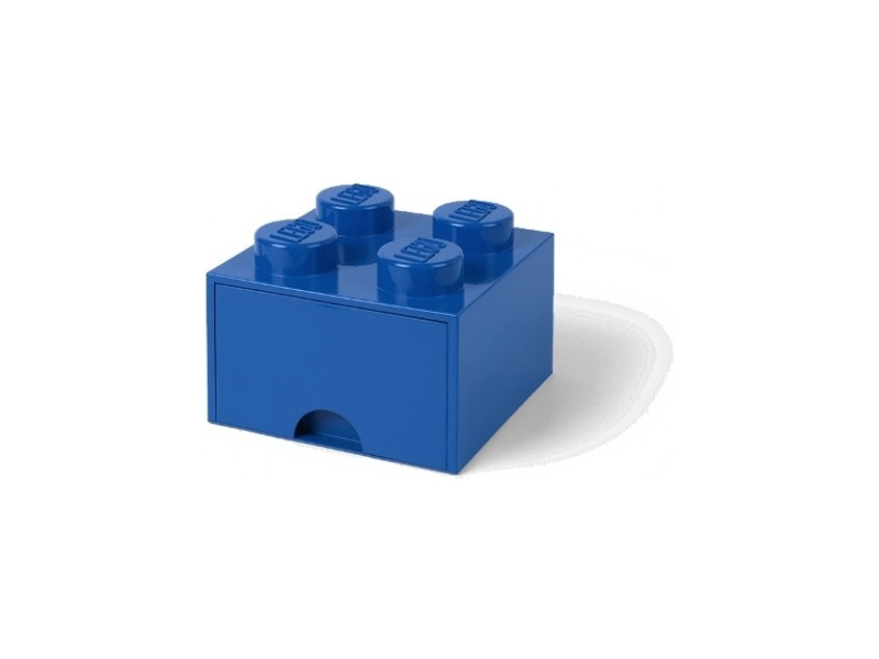 LEGO úložný box s šuplíkem 250x250x180mm - tmavě zelený