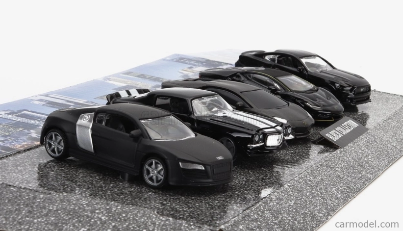 Bburago Audi R8 – Chevrolet Camaro Z/28 – Lamborghini Aventador – Centenario – Ford Usa Mustang 1:64 Black