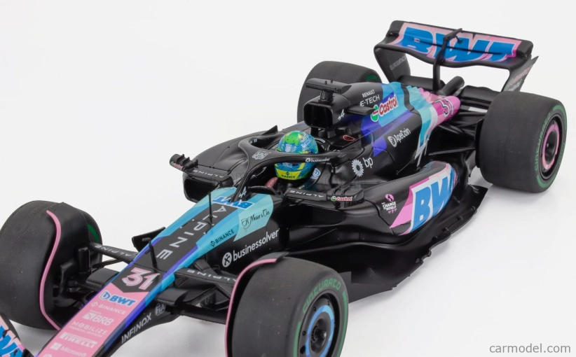 Solido Alpine F1  A524 Team Bwt Alpine N 31 Brazilian Gp 2024 Esteban Ocon 1:18 Černá Modrá Růžová