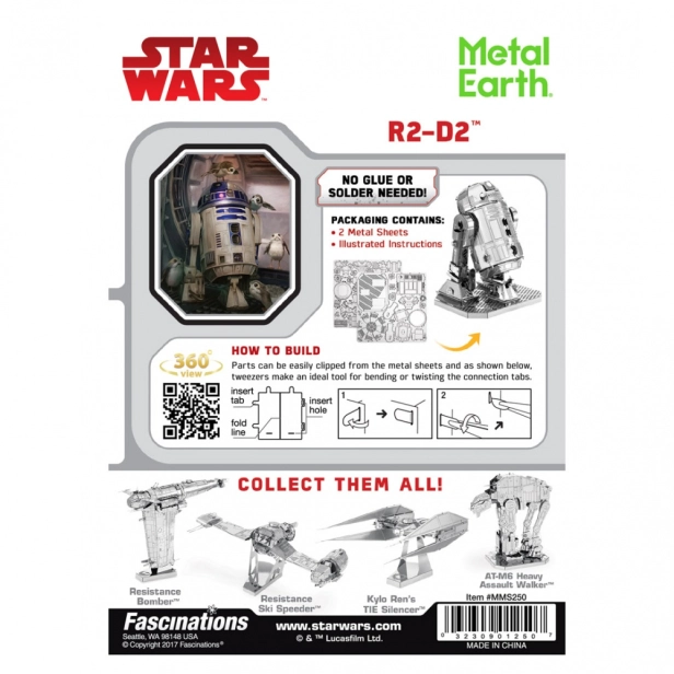 Oceľová stavebnica Star Wars R2-D2