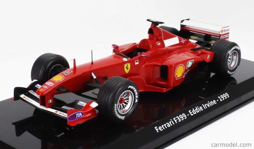 Edicola Ferrari F1 F399 Scuderia Ferrari N 4 Season 1999 Eddie Irvine - Con Vetrina - With Showcase 1:24 Red