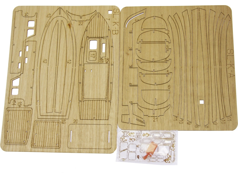 Türkmodel kabínový motorový čln 1:35 kit