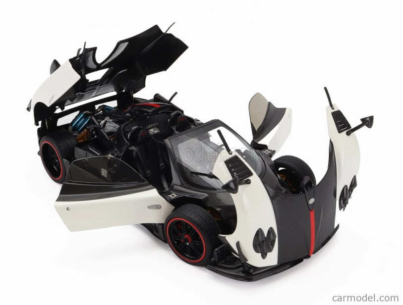Almost-real Pagani Zonda 5 Cinque Roadster 2009 1:18 Bílý Černý Uhlík