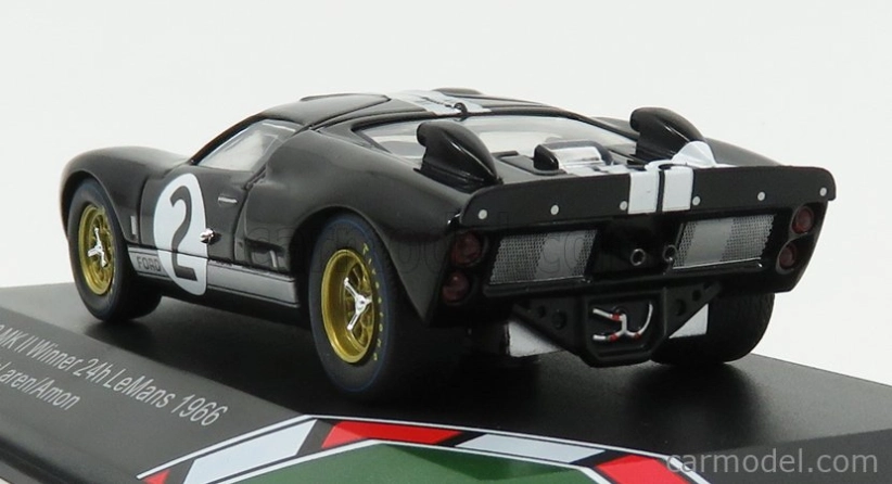 Cmr Ford usa Gt40 Mkii 7.0l V8 Team Shelby American Inc. N 2 Winner 24h Le Mans 1966 B.mclaren - C.amon 1:43 Černá Stříbrná