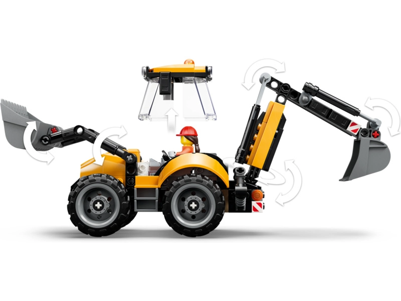 LEGO City - Žltý nakladač s rýpadlom