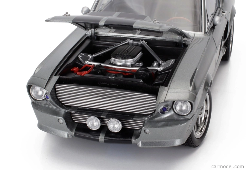 Kk-scale Ford usa Mustang Shelby Gt500 Eleanor Coupe 1967 1:12 Šedá Černá