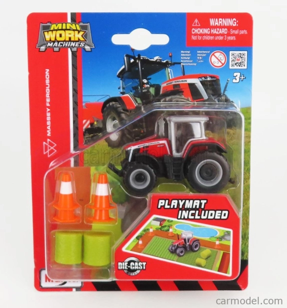 Maisto Massey ferguson 8s.265 Tractor With Playmat 2020 1:64 červeno-sivá