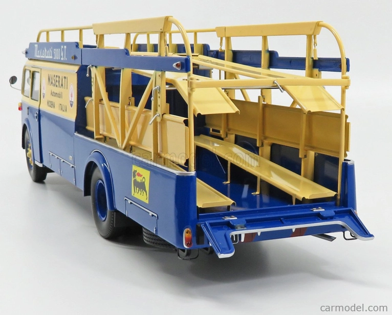 Cmr Fiat 642rn2 Truck Bartoletti Maserati Car Transporter 1957 1:18 Modrá Žlutá