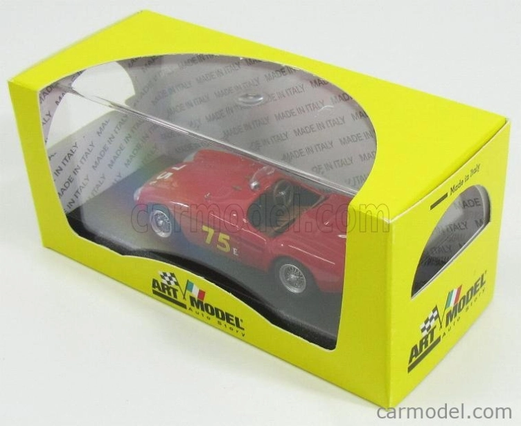 Umelecký model Ferrari 500 Mondial Spider Ch.0438 N 75 Winner Em Santa Barbara S+1.5 1955 B.pringle 1:43 Red