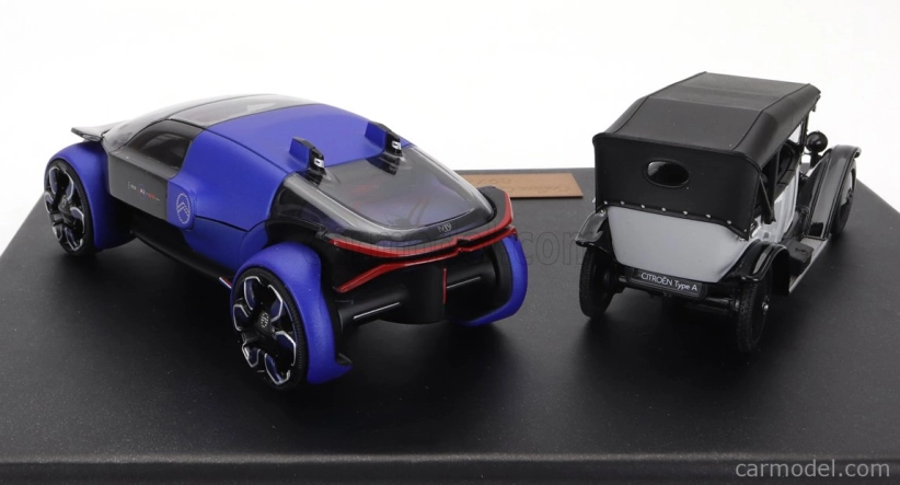 Norev Citroen Coffret Set 2x Type A Cabriolet Closed 1919 + 19_19 Concept Electric 2019 1:43 Biela čierna čierna modrá sivá