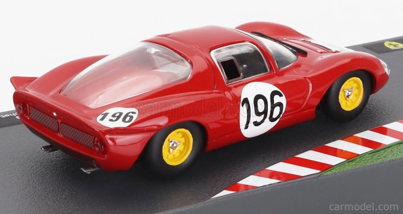 Edicola Ferrari Dino 206s Coupe Team Sefac N 196 2nd Targa Florio 1966 Giancarlo Baghetti - Jean Guichet 1:43 Červená biela