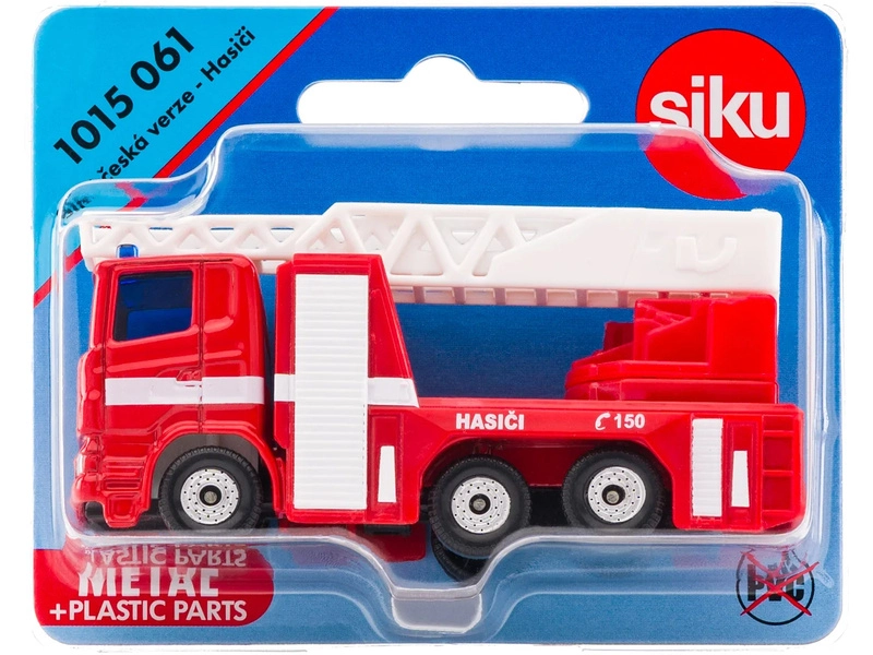 SIKU Blister - hasičské auto s výsuvným rebríkom (česká verzia) 1:50