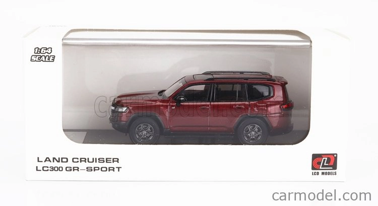 Lcd-model Toyota Land Cruiser Lc300-gr Sport 2022 1:64 Red