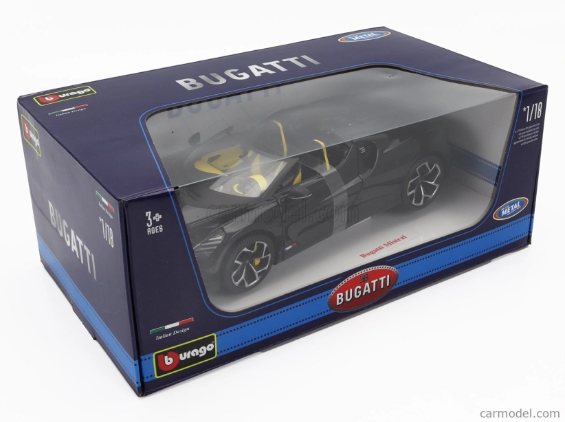 Bburago Bugatti W16 Mistral 2023 1:18 Black