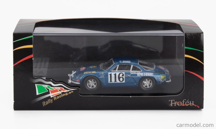 Trofeu Renault Alpine A110 (night Version) N 116 Rally Montecarlo 1971 Jean Pierre Rouget - Jean Sarrus 1:43 Blue