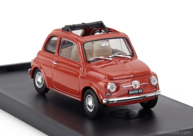 Brumm Fiat 500f Tetto Aperto - Otvorené 1965 1:43 Rosso Corallo Chiaro - Červená