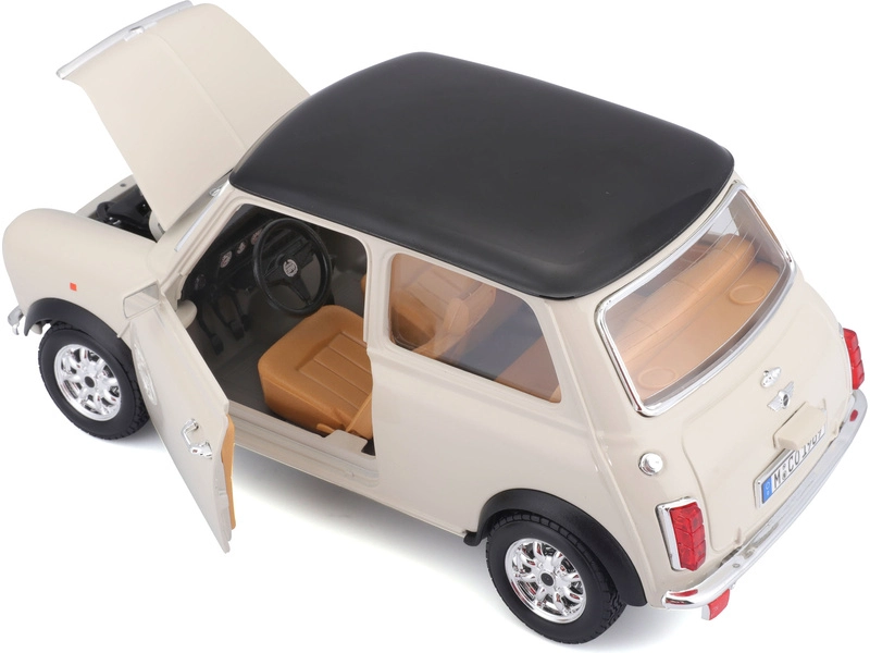 Bburago Mini Cooper 1969 1:18 krémová