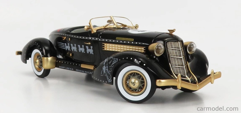Autoworld Auburn 851 Speedster Open 1935 With Mr. Monopoly Figure 1:18 Černé Zlato