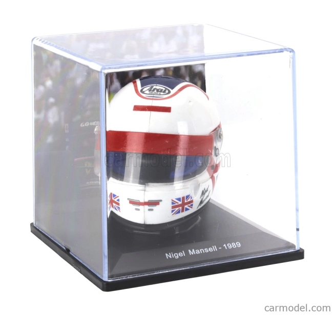 Edicola Helma F1 Casco Helma Nigel Mansell 640 F1-89 Team Ferrari Sezóna 1989 1:5 Biela modrá červená