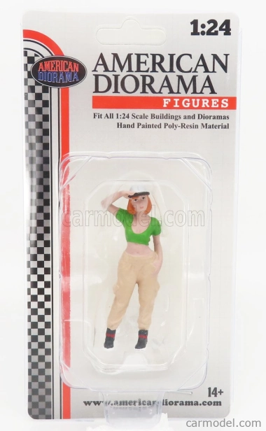 American diorama Figures Girl Hip Hop - 1 1:24 Bílá Zelená