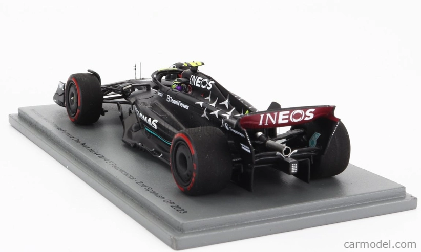 Spark-model Mercedes gp F1 W14 Team Mercedes-amg Petronas Formula One N 44 2nd Spain Gp 2023 Lewis Hamilton 1:43 Matt Black