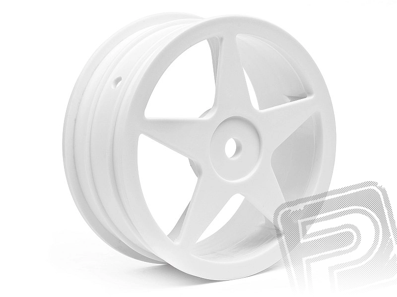 Disk kolesa, 5 paprskov, biely (60x26mm/2ks)