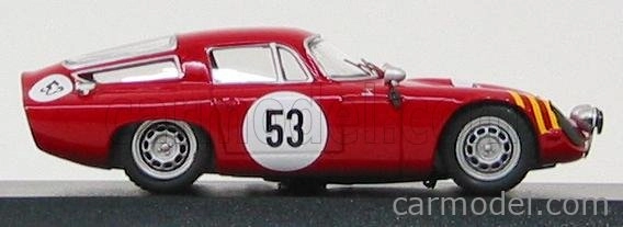 Najlepší model Alfa romeo Tz1 N 53 Sebring 1964 Stoddard - Kaser 1:43 Red