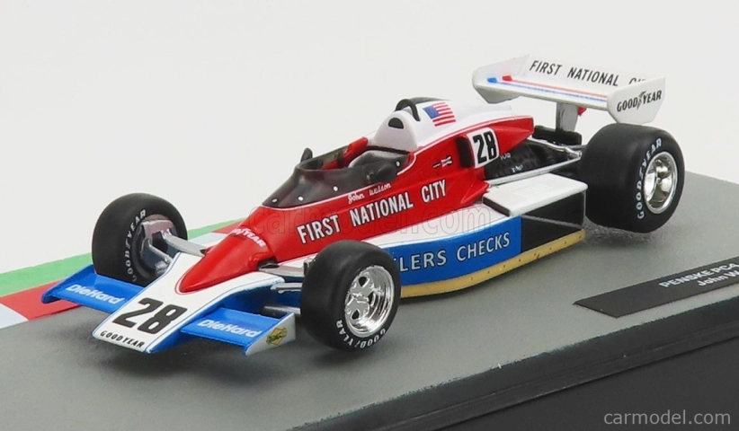 Edicola Penske F1 Pc4 N 28 Season 1976 John Watson 1:43 Bílá Červená Modrá