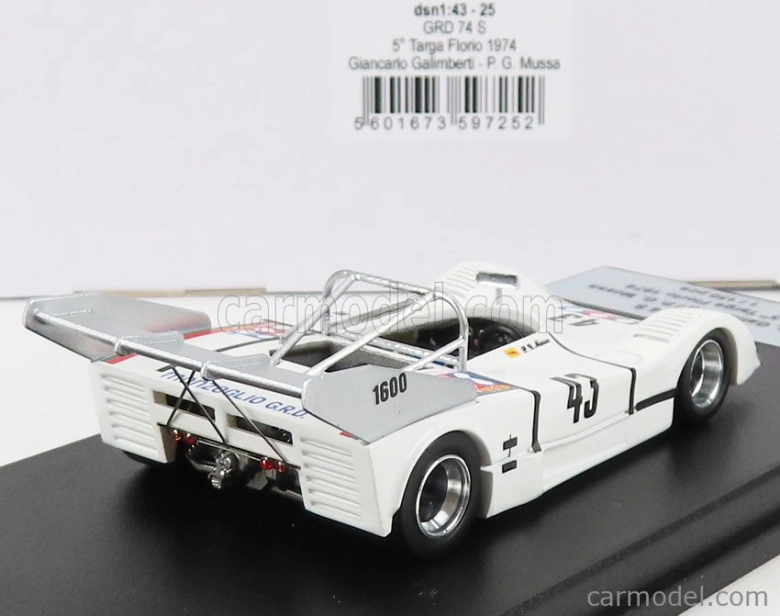 Trofeu GRD S74 N 43 5. Targa Florio 1974 G.galimberti - P.g.mussa 1:43 Biela