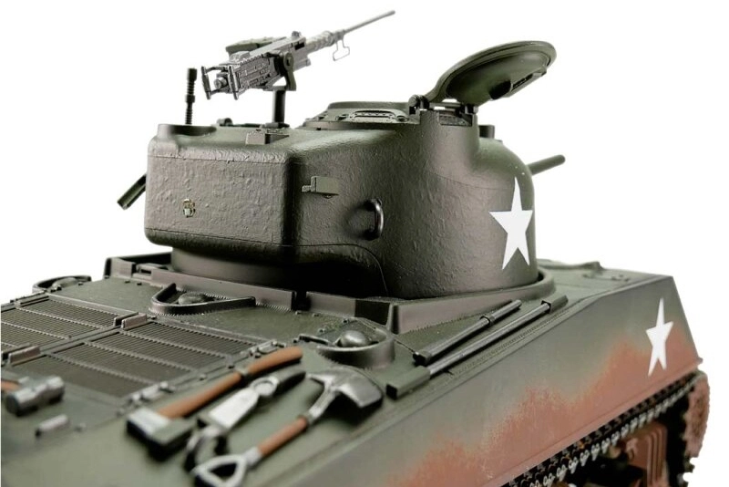 TORRO tank PRO 1/16 RC M4A3 Sherman 75mm zelená kamufláž - BB Airsoft
