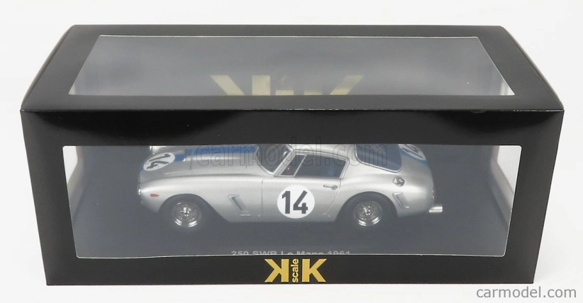Kk-scale Ferrari 250gt Swb 3.0l V12 Team Noblet N 14 3rd 24h Le Mans 1961 P.noblet - J.guichet 1:18 Silver Blue