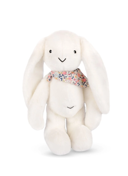 Doudou Plyšový králík XXL s šátkem bílý 50 cm