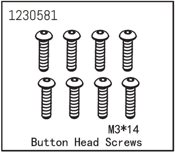 Button Head Screw M3*14 (8)
