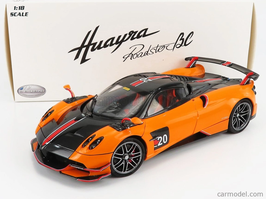LCD model Pagani Huayra Bc Roadster N 20 2017 1:18 Orange Black