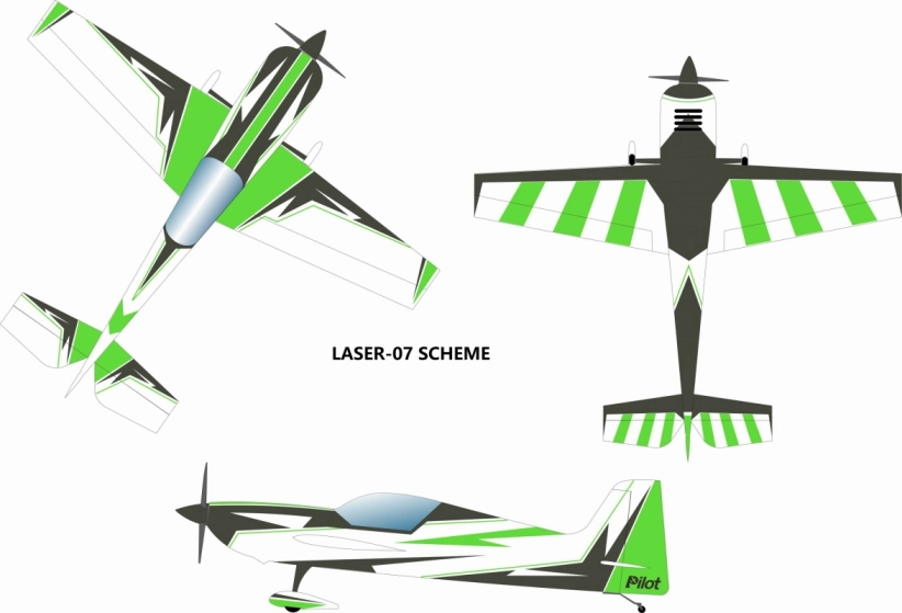 73" Laser 1850 mm 35cc zeleno-čierny