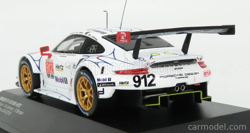 Ixo-models Porsche 911 991 Rsr Porsche Gt Team N 912 1:43, bílá