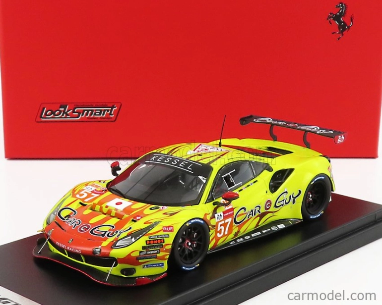 Looksmart Ferrari 488 Gte Evo 3.9l Turbo V8 Team Kessel Racing N 57 24h Le Mans 2021 S.andrews - M.jensen - T.kimura 1:43 Žltá červená