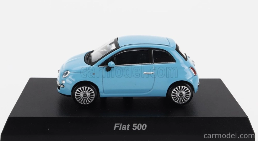 Kyosho Fiat Nuova 500 2007 With Book 1:64 Světle Modrá