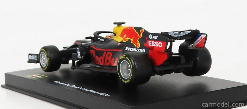 Bburago Red bull F1 Rb16 Honda Team Aston Martin N 33 Winner Abu Dhabi GP 2020 Max Verstappen - Con Pilot E Vetrina - With Pilot And Showcase 1:43 Matte Blue Yellow Red