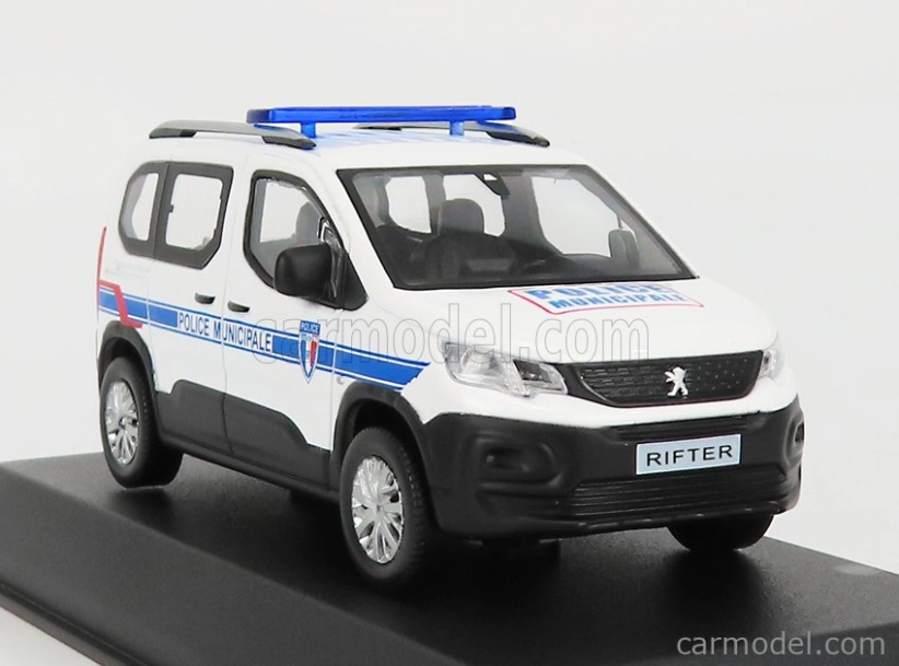 Norev Peugeot Rifter Police Municipale 2019 1:43 bielo modrá