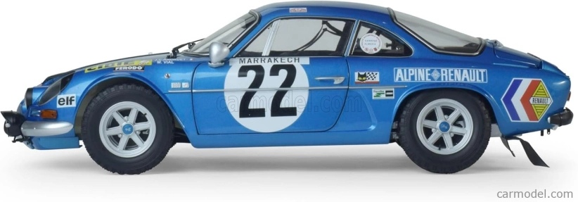 Ixo-models Renault Model-kit - Alpine A110 1600s N 22 4th Rally Montecarlo 1971 Jean Claude Andruet - Michel Vial 1:8 Blue Met