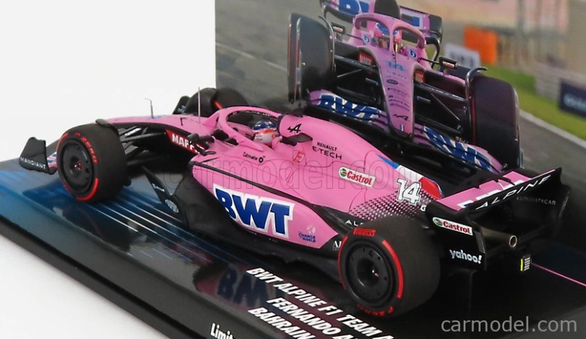 Minichamps Renault F1 A522 Team Alpine Bwt N 14 Bahrain Gp 2022 Fernando Alonso 1:43 Ružová