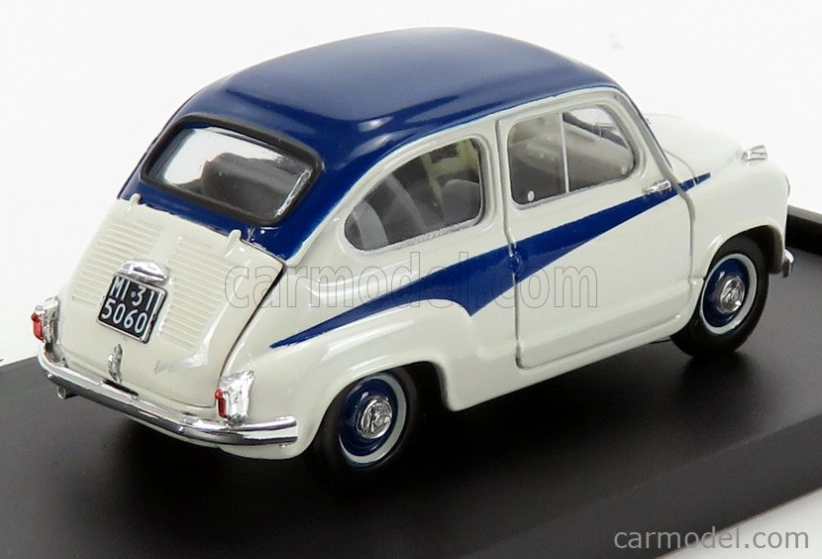Brumm Fiat 600 750 Derivazione Abarth 1956 1:43 Šedomodrá