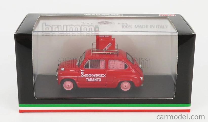 Brumm Fiat 600d Sadomasosex Taranto 1960 1:43, červená