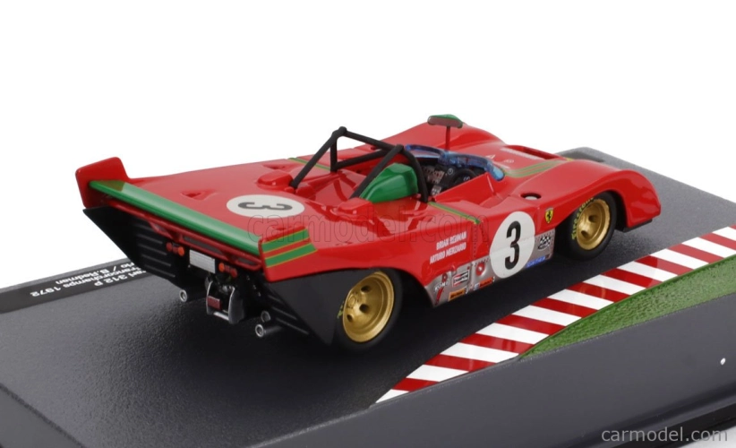 Edicola Ferrari 312pb N 3 Víťaz 1000km Spa Francorchamps 1972 Brian Redman - Arturo Merzario 1:43 Červená zelená